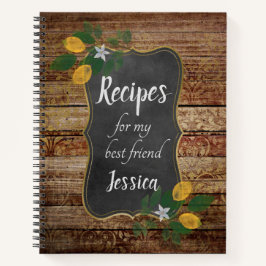 Cuaderno Recetas personalizadas para mi mejor amigo en Brow