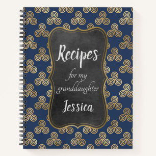 Cuaderno Recetas personalizadas para mi nieta celta