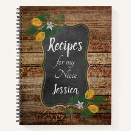 Cuaderno Recetas personalizadas para mi sobrina en Brown 
