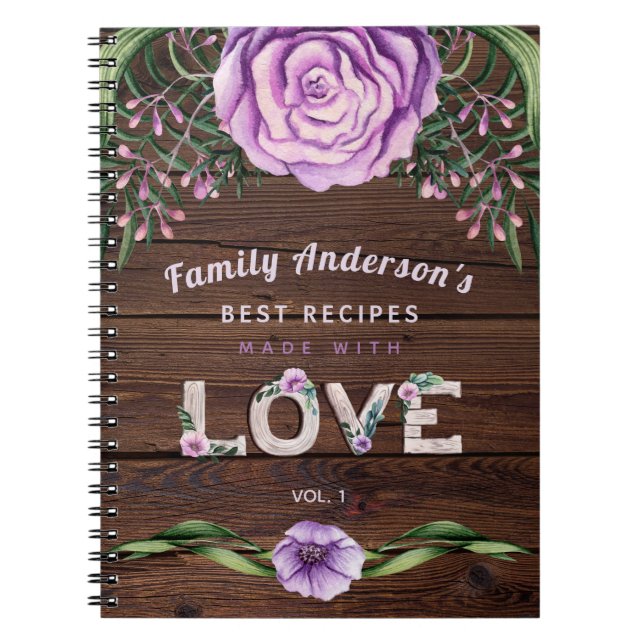 Cuaderno RECETAS - Regalo para la familia Abuela Madre Pers (Frente)