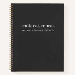 Cuaderno Recetas | Repetición de la Comida de Carbón Gris M