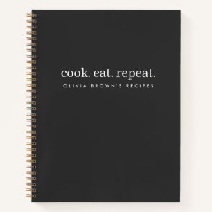 Cuaderno Recetas   Repetición de la Comida de Carbón Gris M