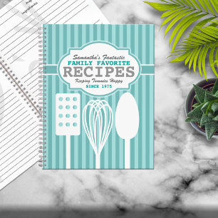 Cuaderno Recetas retro de moda personalizadas