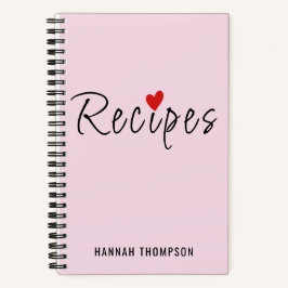 Cuaderno Recetas románticas personalizadas Escriba su propi