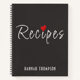 Cuaderno Recetas románticas personalizadas Escriba su propi