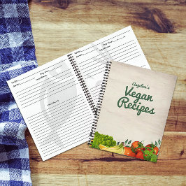 Cuaderno Recetas Veganas Personalizadas Verduras