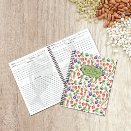 Cuaderno Recetas Veganas Personalizadas, Verduras en Acuare