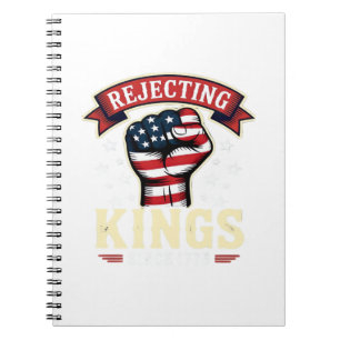 Cuaderno Rechazando Reyes Desde 1776 Americano Patriótico I