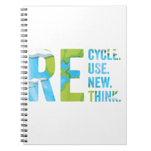 Cuaderno Reciclar reutilizar repensar para el Día de la Tie