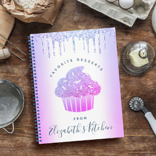 Cuaderno Recipe Cookbook Cupcake Bakery Bakery Purpurina az