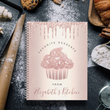 Recipe Cookbook Cupcake Bakery Rosa Purpurina de o