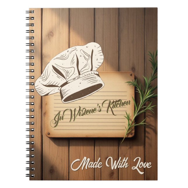 Cuaderno Recipe Journal for New Traditions | Wooden Recipe  (Frente)