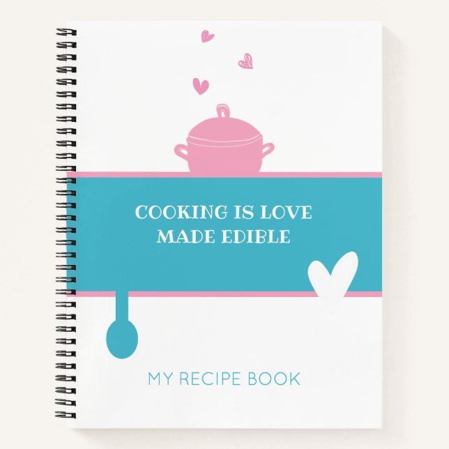 Cuaderno RECIPE NOTEBOOK Cocina Hecha De Amor Comestible (Anverso)