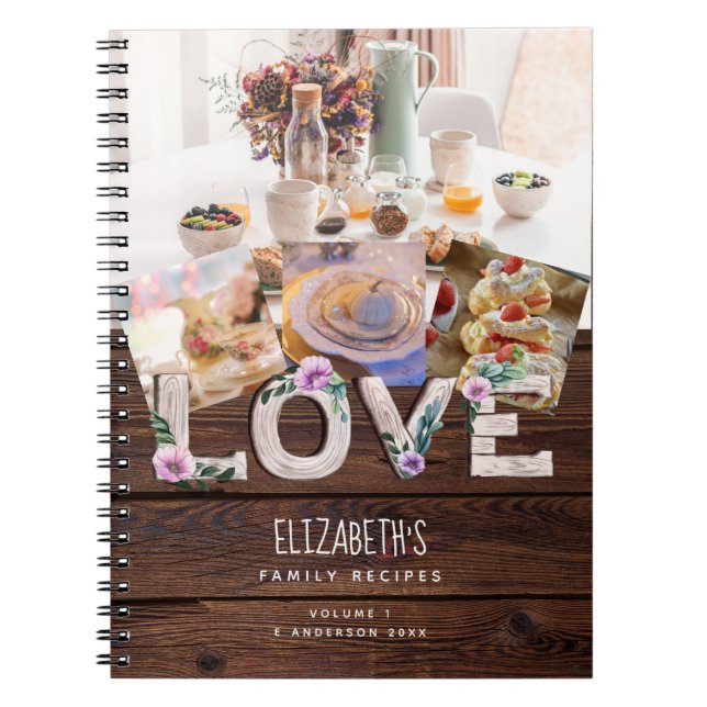Cuaderno RECIPES - Familia de fotos de novias recién casada (Frente)