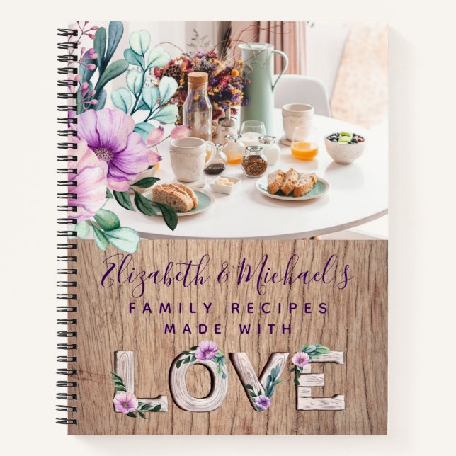 Cuaderno RECIPES - Familia de fotos de novias recién casada (Anverso)