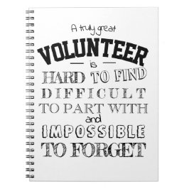 Cuaderno Reconocimiento voluntario Gracias guión de regalo