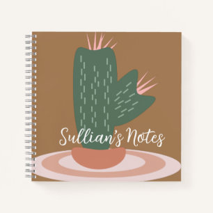 Cuaderno Recordatorio puntiagudo de planta de cactus modern