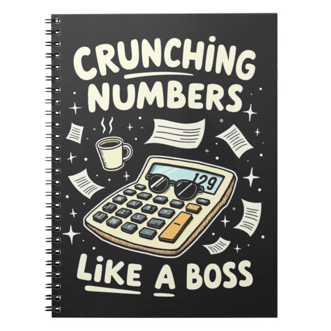 Cuaderno Recortar números como un jefe (Frente)