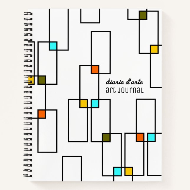 Cuaderno Rectángulos de Mid Century (Anverso)