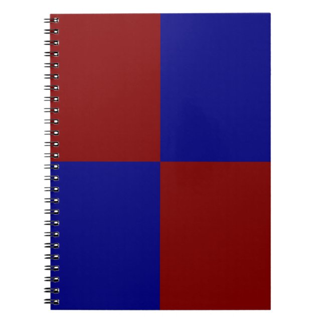 Cuaderno Rectángulos rojo y azul oscuro (Frente)