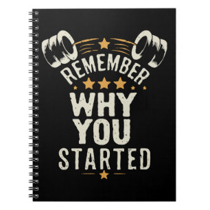Cuaderno Recuerda Por Qué Empezaste. Motivación Gimnasio