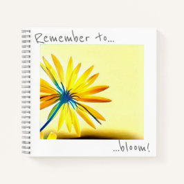 Cuaderno Recuerde florecer Bloc de notas Sunny Yellow Flowe