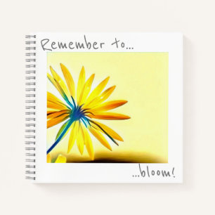 Cuaderno Recuerde florecer Bloc de notas Sunny Yellow Flowe