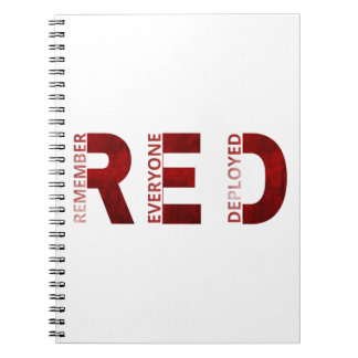 Cuaderno Recuerden a Todos los Desplegados Rojo Tipografía