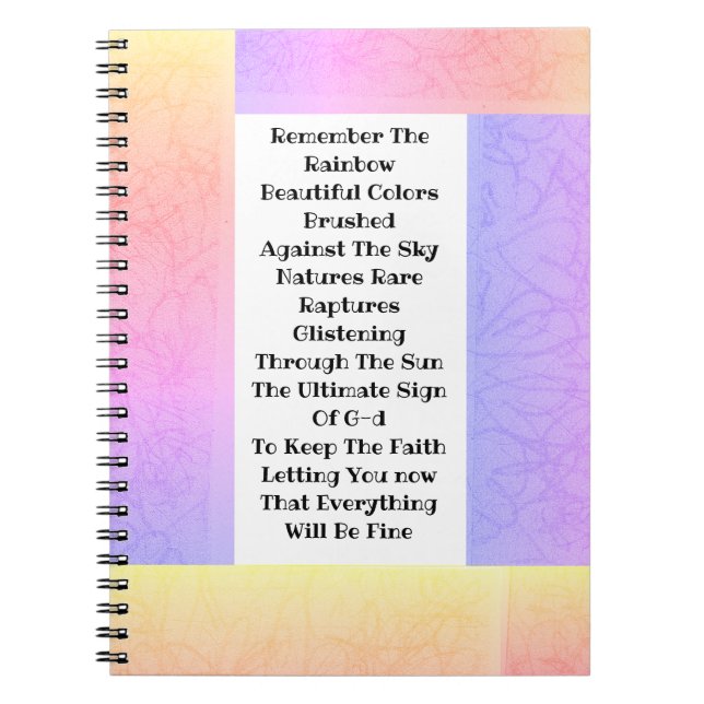 Cuaderno Recuerden el arcoiris (Frente)