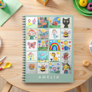 Cuaderno Recuerdo de Arte Infantil Collage de 20 Dibujos