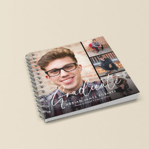 Cuaderno Recuerdo de fotografía de graduado con escritura e
