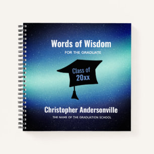 Cuaderno Recuerdo de Graduación Palabras de Sabiduría