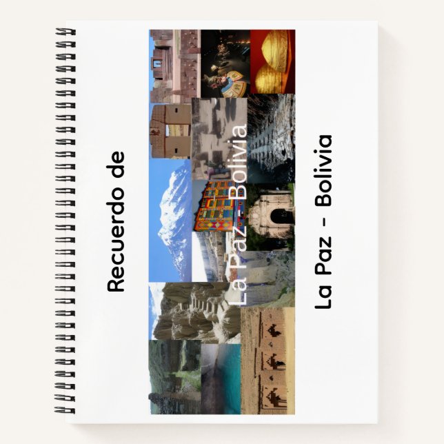 Cuaderno Recuerdo de La Paz Bolivia (Anverso)