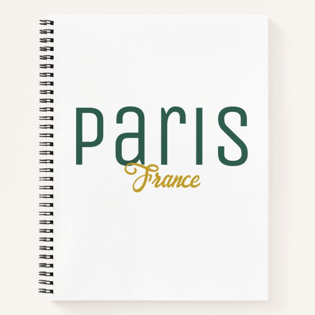Cuaderno Recuerdo de París, Francia (Anverso)