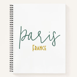 Cuaderno Recuerdo de París, Francia