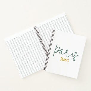 Cuaderno Recuerdo de París, Francia