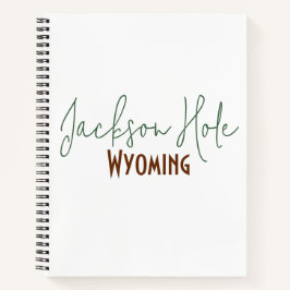 Cuaderno Recuerdo de viaje a Jackson Hole, Wyoming