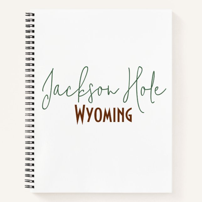 Cuaderno Recuerdo de viaje a Jackson Hole, Wyoming (Anverso)