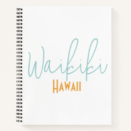 Cuaderno Recuerdo de viaje a Waikiki, Hawái