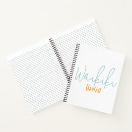Cuaderno Recuerdo de viaje a Waikiki, Hawái