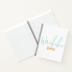 Cuaderno Recuerdo de viaje a Waikiki, Hawái