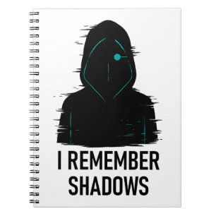 Cuaderno Recuerdo las sombras - Diseño de figura encapuchad