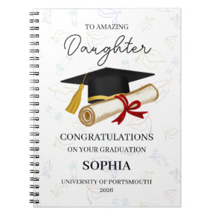 Cuaderno Recuerdo personalizado de graduación de hija