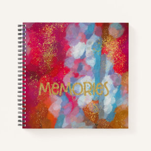 Cuaderno Recuerdos abstractos de Tacto de Oro falso