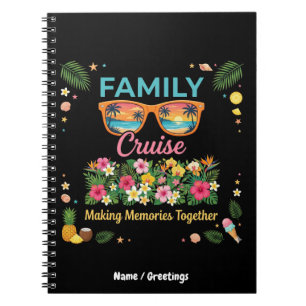 Cuaderno Recuerdos de crucero familiar tropical Floral vera