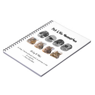 Cuaderno Recuerdos de la vida de mascotas Plantilla de trib