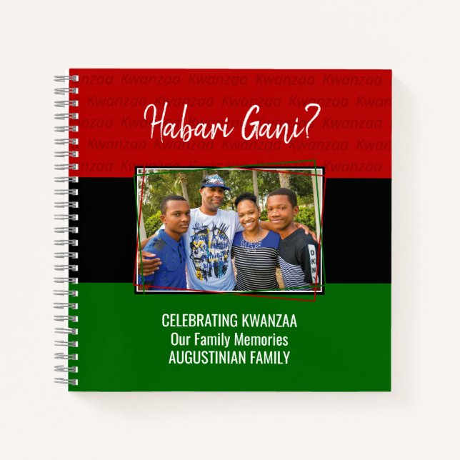 Cuaderno Recuerdos familiares HABARI-GANI modernos Foto Kwa (Anverso)