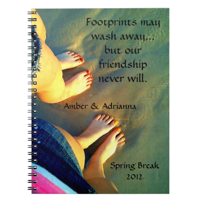 Cuaderno Recuerdos personalizado Best Friend Beach (Frente)