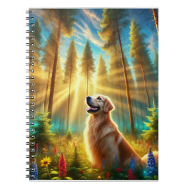 Cuaderno Recuperador de oro en un bosque encantado