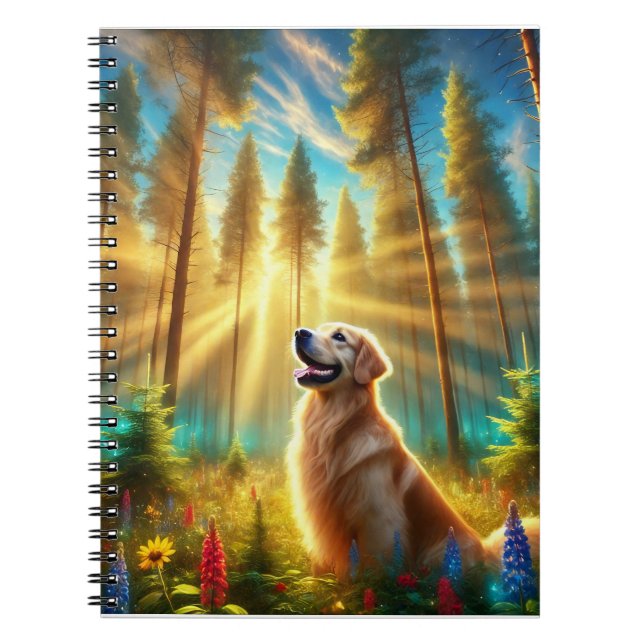 Cuaderno Recuperador de oro en un bosque encantado (Frente)